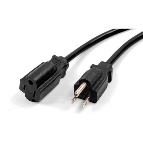 Outdoor Extension Cord 27-Foot 16AWG, 15 Amps, 125V, Maximum 1875W, Black - Picture 2 of 5